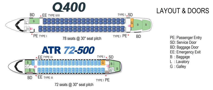 Atr 72 Turboprop Seating Chart